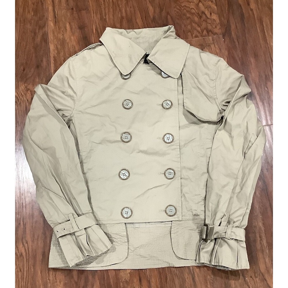 Urban Outfitters Alpha Lux Collette Military Trench Jacket Khaki L $185